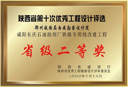 陕西省第十次优秀工程设计评选-省级二等奖(图1)
