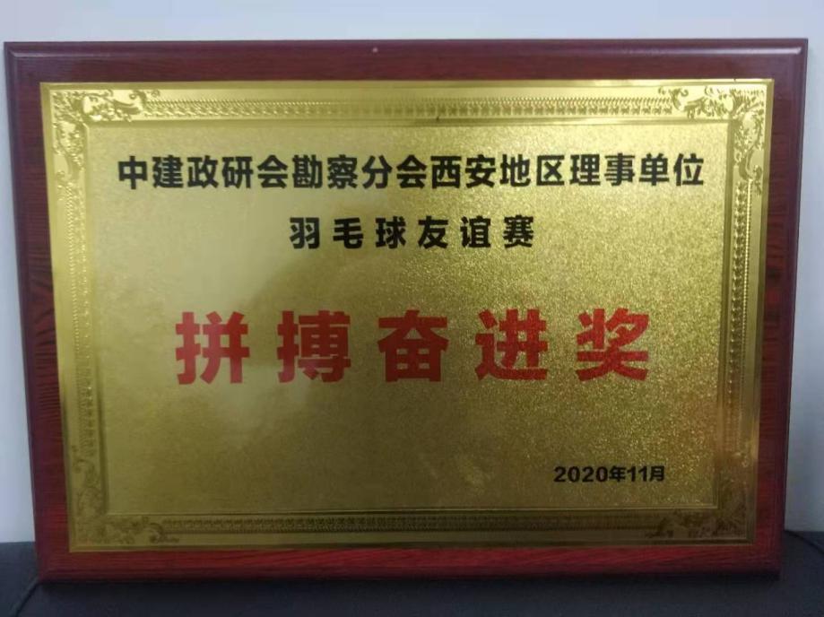“勇于拼搏，展现自我”----2020年中建政研会勘察分会举行西安地区羽毛球友谊赛(图1)