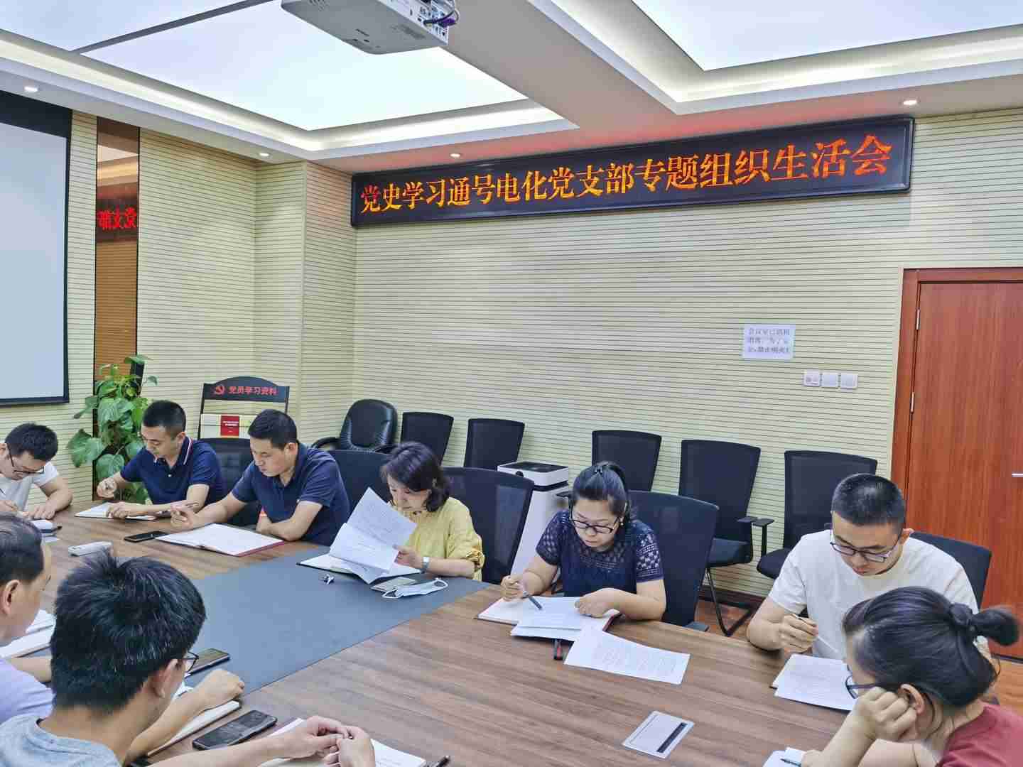 通号电化支部召开党史学习教育专题组织生活会                    (图1)